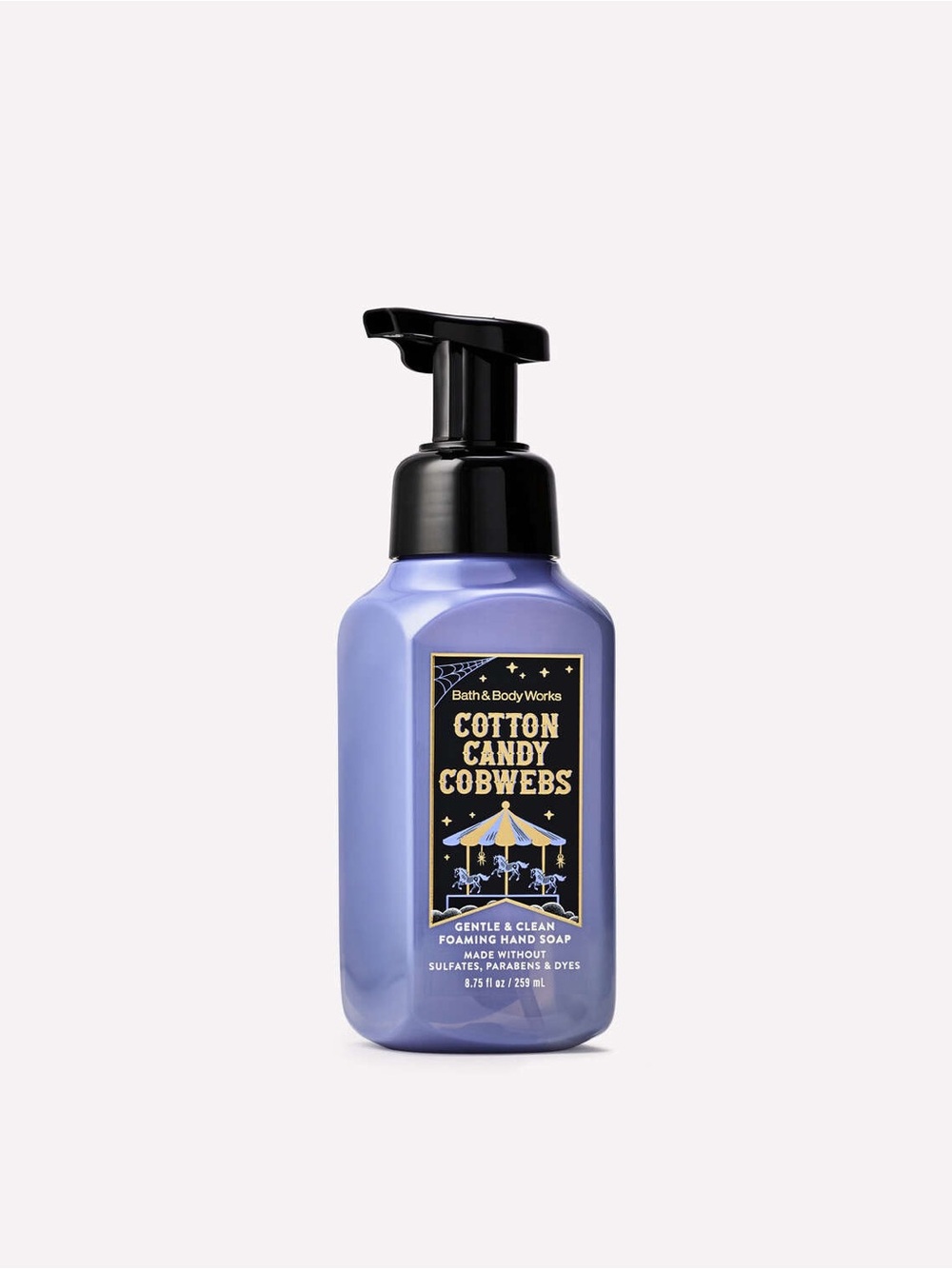 Bath & Body Works Cotton Candy Cobwebs Foaming Hand Soap - Purple & Black